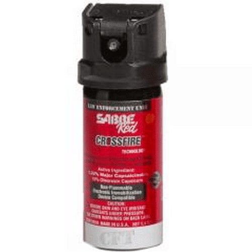 Sabre Crossfire Active and Inert Pepper Spray (Inert, 0.33% MC, 0.67%, 1.33% MC.) - Tactical & Duty Gear